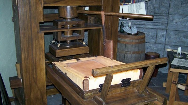 Efemérides para celebrar no mês de Fevereiro. Imprensa de Gutemberg