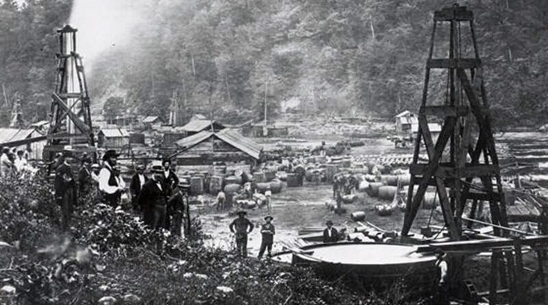 O início e o desenvolvimento da indústria petrolífera - o petróleo nos EUA