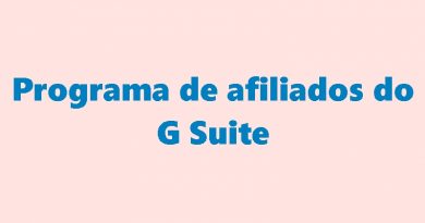 Programa de afiliados do G Suite