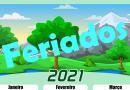 Feriados em Portugal durante o ano de 2021