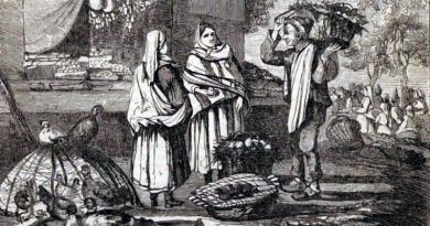 Saloias vendendo na Praça da Figueira - Lisboa, em 1860