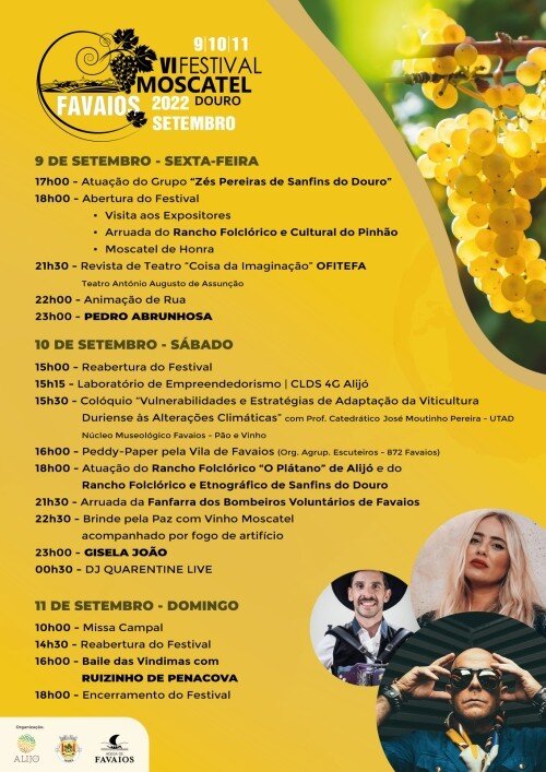 Festival do Moscatel do Douro - Favaios - Alij&oacute; - Programa da iniciativa