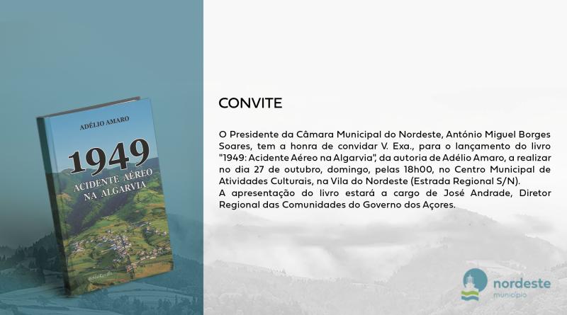“1949 – Acidente Aéreo na Algarvia” é o nome do novo livro de Adélio Amaro
