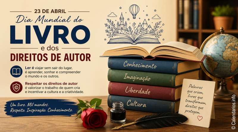 Dia Mundial do Livro e dos Direitos de Autor - 23 de abril