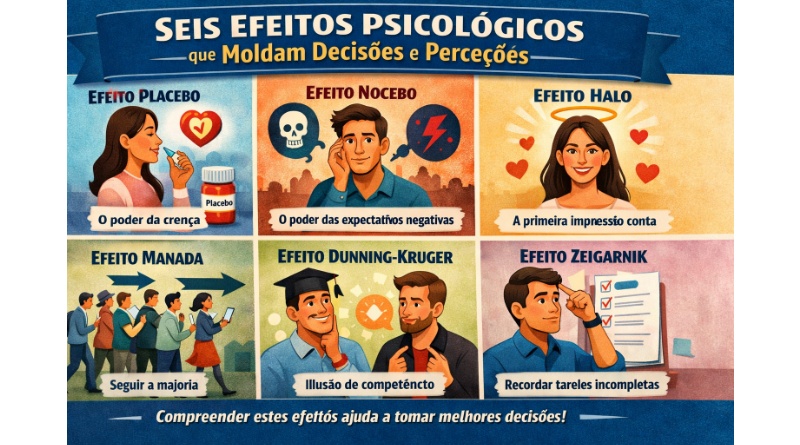Seis efeitos psicológicos que moldam decisões e perceções