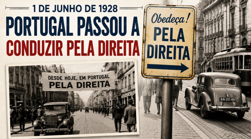 1 de junho de 1928 – Início da circulação pela direita em Portugal