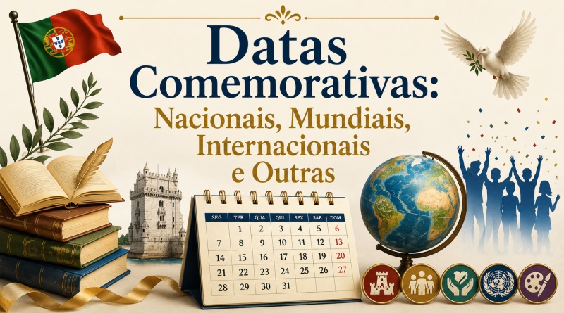 Datas Comemorativas: Nacionais, Mundiais, Internacionais e Outras