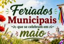 Feriados Municipais que se celebram no mês de Maio